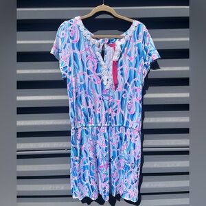 Lilly Pulitzer Blue and Pink Swirl Dress